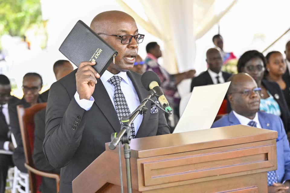 Dr. Flavian Zeija Sworn In as Chief Justice at President Museveniâ€™s Kisozi Home