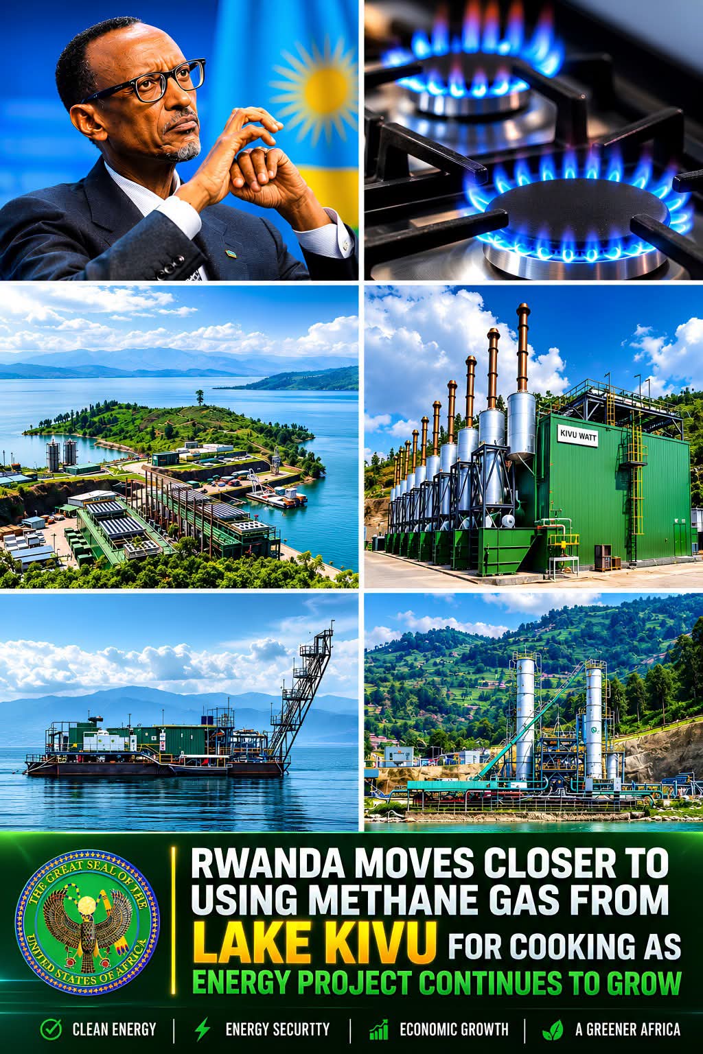 Rwanda Moves Closer To Using Methane Gas From Lake Kivu For Cooking 